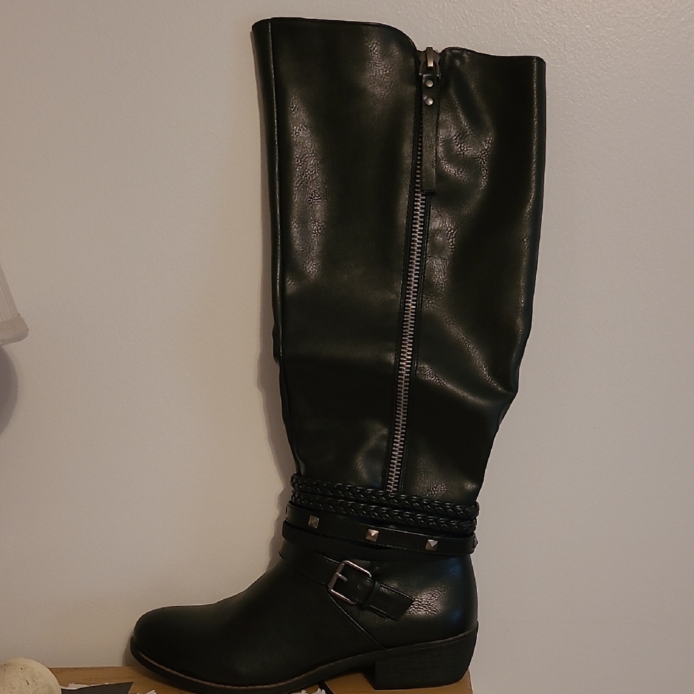 NIB Sonoma Black Wide Calf Black Tall Boots SZ 9
